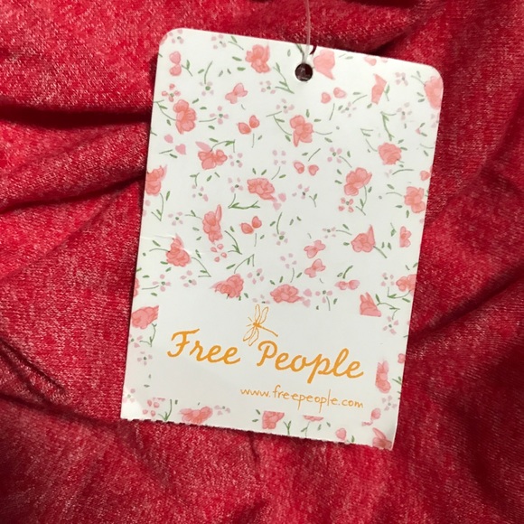 Free People red baby doll shirt - Picture 3 of 4